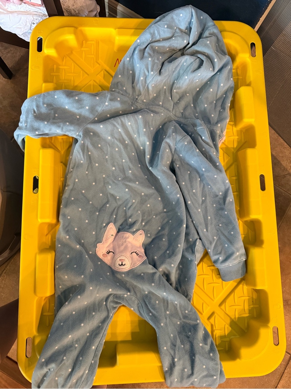 Carters 24 month onesie pink and grey